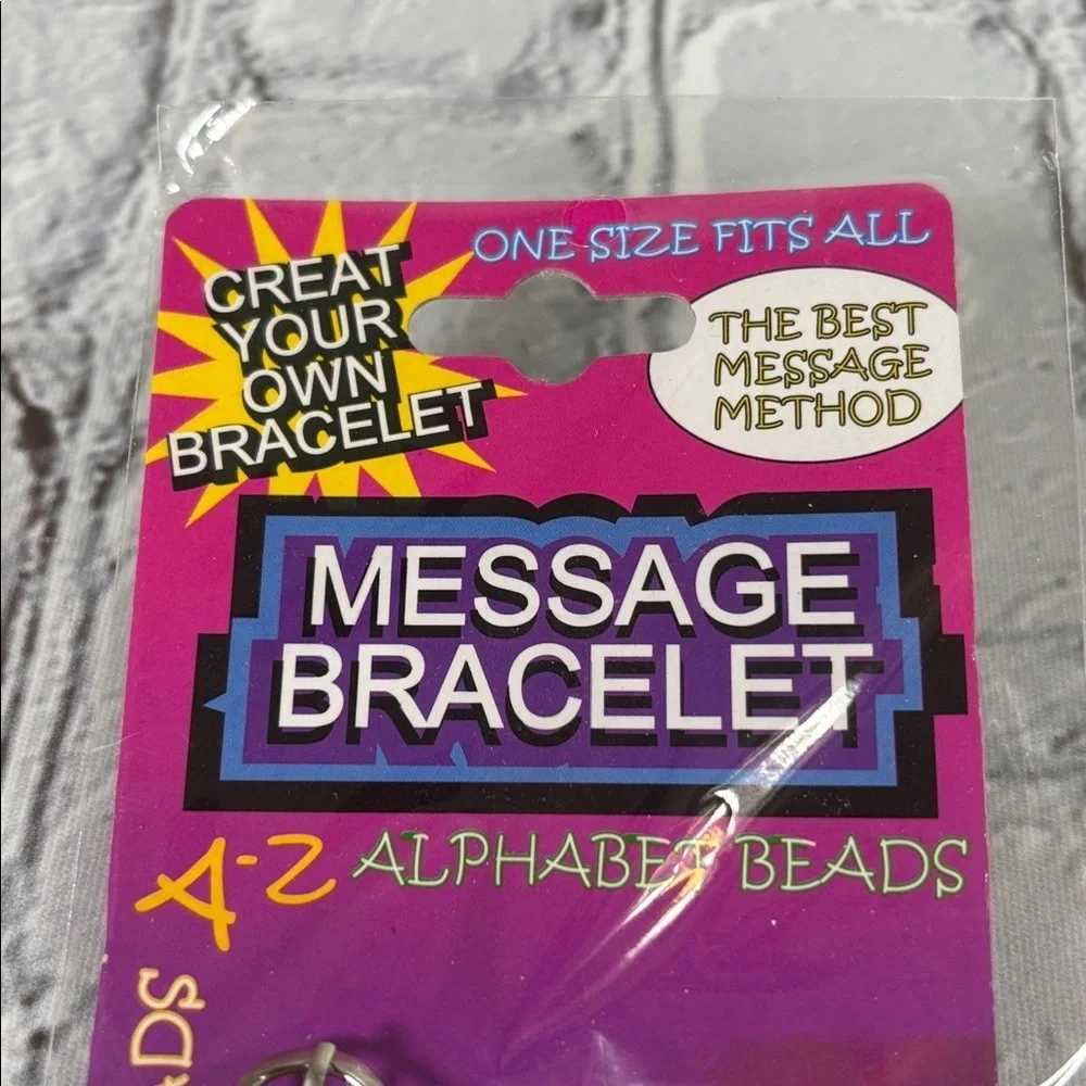 Message Bracelet Create Your Own A-Z Alphabet Beads New